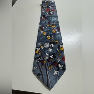 Mickey Mouse Sports Tie - Gray and Black